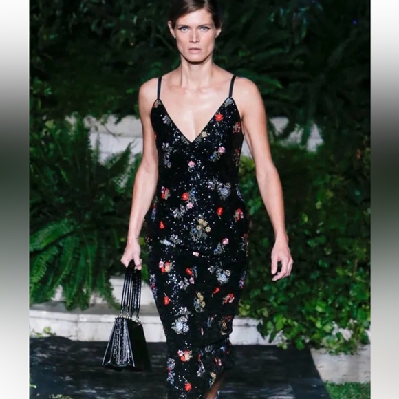Rare Runway Erdem For H&M Floral Sequined Evening Dress ASO Celeb US 4 EU 34 - Picture 3 of 14
